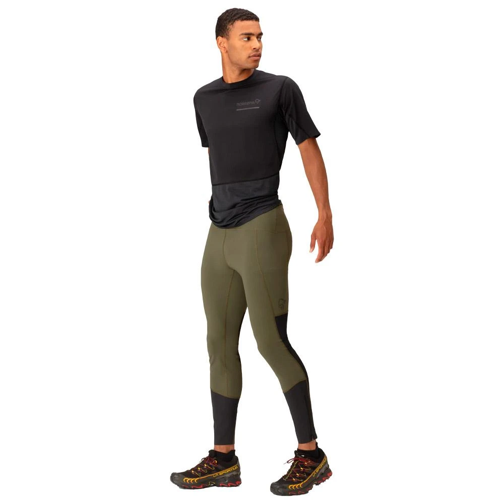 Collant De Trail Norrona Senja Equaliser Stretch Tights M's Olive Night - Caviar 8 Collant De Trail Norrona Senja Equaliser Stretch Tights M's Olive Night - Caviar – Image 8
