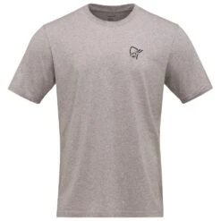 Tee-shirt Norrona 29 Cotton Vikinghead Embroidery Grey Melange