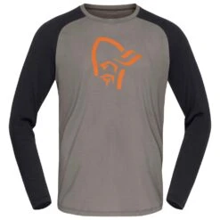 Sous-vêtement Technique Norrona PureUll Long Sleeve M's Castor Grey Caviar Melange