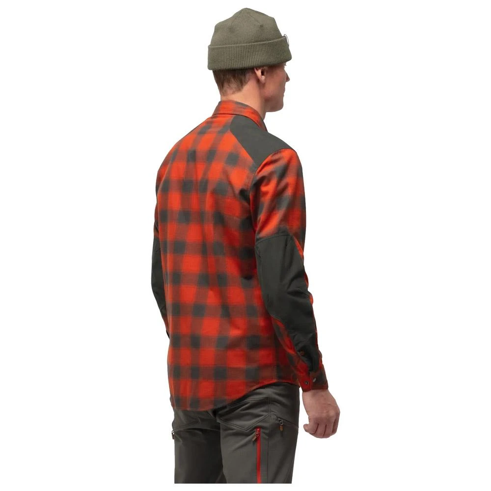 Chemise Norrona Svalbard Flannel M's Rooibos Tea / Slate Grey 2 Chemise Norrona Svalbard Flannel M's Rooibos Tea / Slate Grey â Image 2