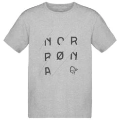 Tee-shirt Norrona 29 Cotton Slant Logo Grey Melange
