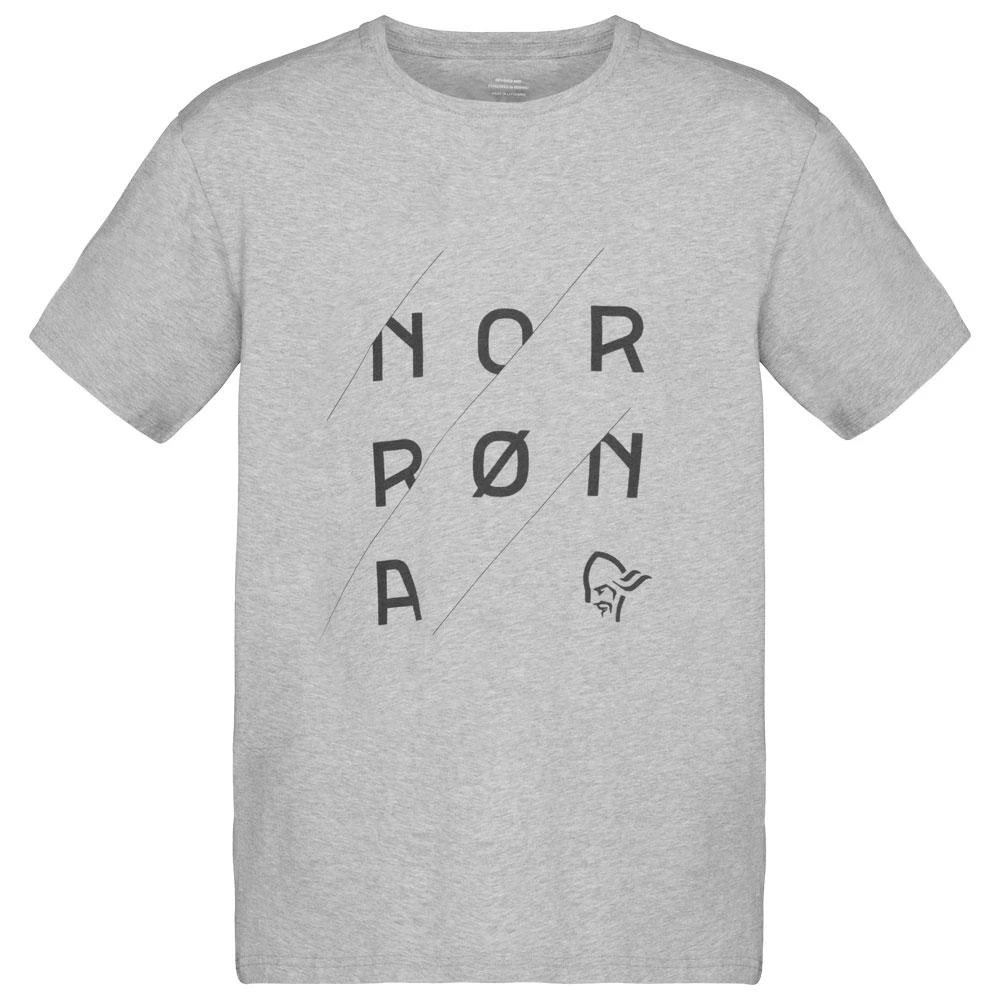 Tee-shirt Norrona 29 Cotton Slant Logo Grey Melange 1 Tee-shirt Norrona 29 Cotton Slant Logo Grey Melange