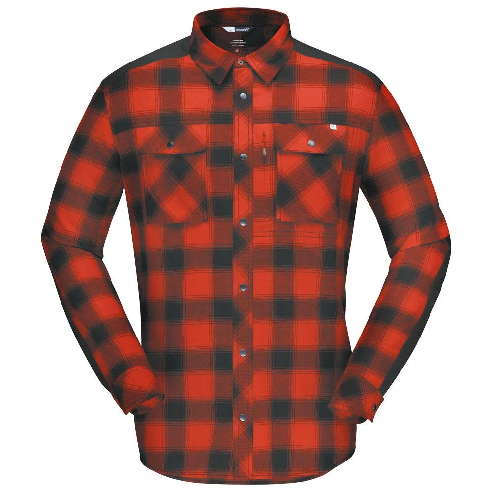 Chemise Norrona Svalbard Flannel M's Rooibos Tea / Slate Grey 1 Chemise Norrona Svalbard Flannel M's Rooibos Tea / Slate Grey
