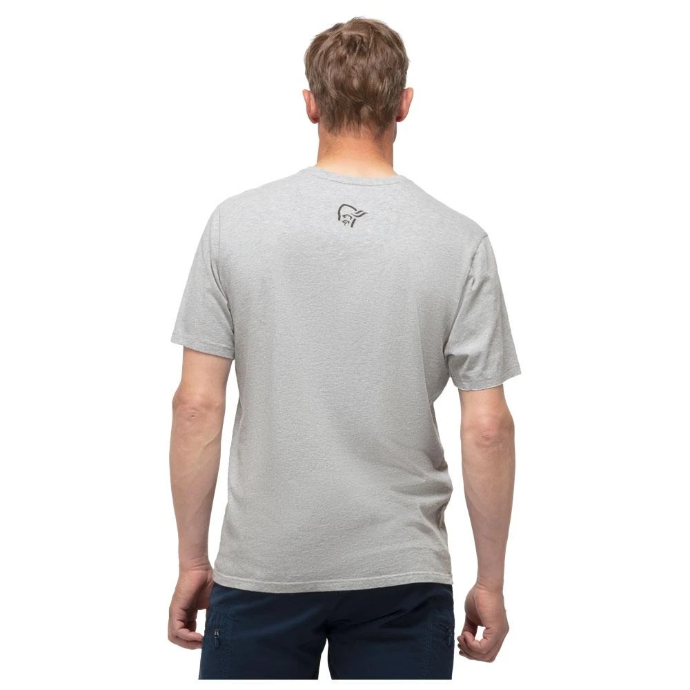 Tee-shirt Norrona 29 Cotton Slant Logo Grey Melange 2 Tee-shirt Norrona 29 Cotton Slant Logo Grey Melange – Image 2