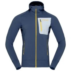 Polaire Norrona Falketind Power Grid Hood Vintage Indigo