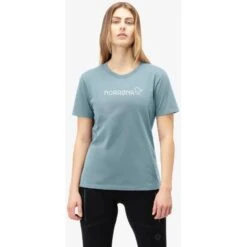 Norrona T-Shirt Femme - /29 Cotton Norrøna Viking - Tourmaline -Norrona norrona 29 cotton norrona viking t shirt women tourmaline model 1 1151644