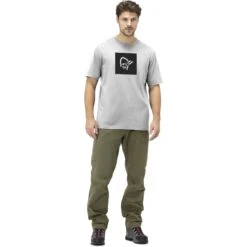 Norrona T-Shirt Homme - /29 Cotton Square Viking - Drizzle Melange -Norrona norrona 29 cotton square viking t shirt men drizzle melange 3 1032952