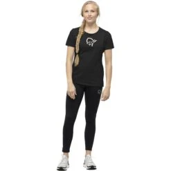 Norrona T-Shirt Femme - /29 Cotton Viking - Caviar -Norrona norrona 29 cotton viking t shirt women caviar 3 1344670