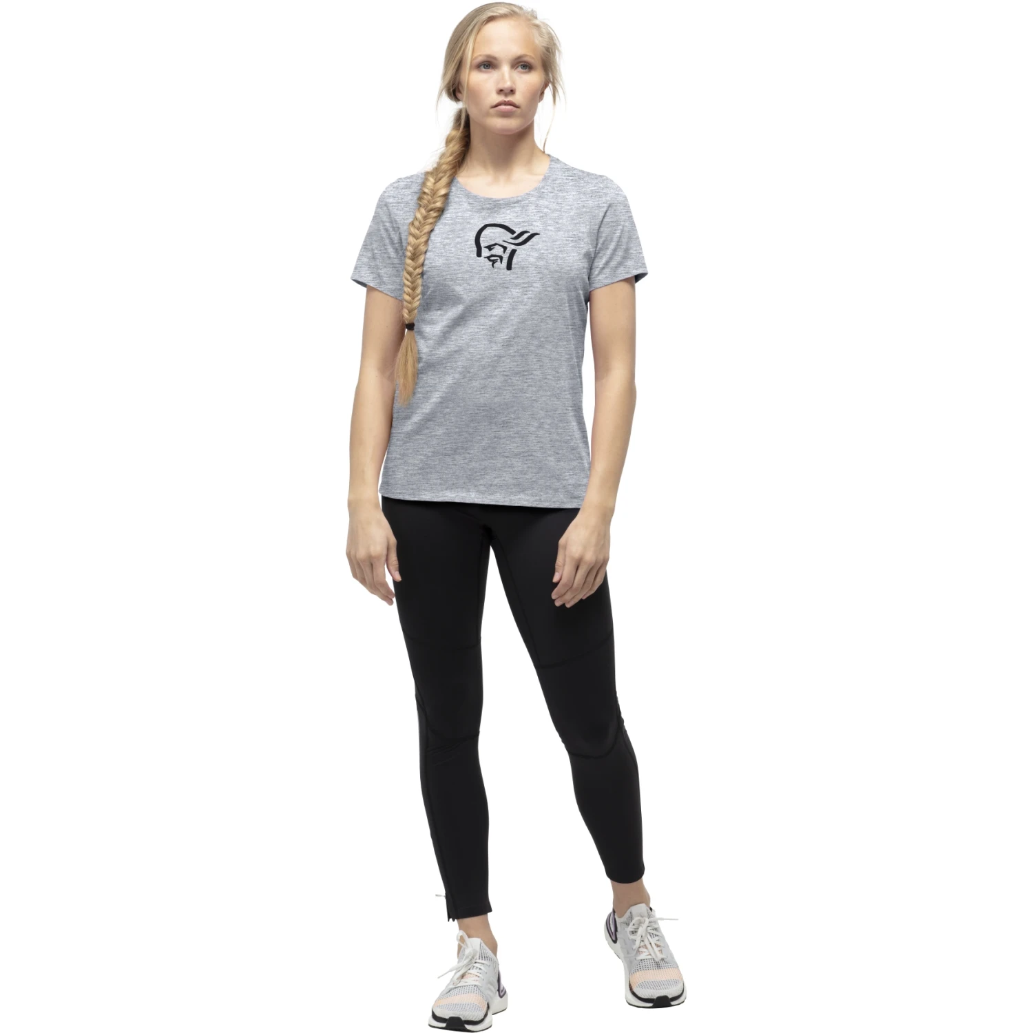Norrona T-Shirt Femme - /29 Cotton Viking - Drizzle Melange/Caviar 4 Norrona T-Shirt Femme - /29 Cotton Viking - Drizzle Melange/Caviar – Image 4