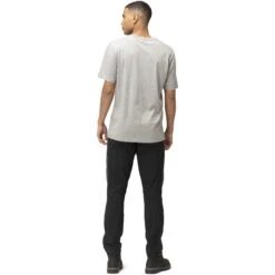 Norrona T-Shirt Homme - /29 Cotton Vikinghead Embroidery - Grey Melange -Norrona norrona 29 cotton vikinghead embroidery t shirt men grey melange 4 1344735