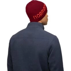 Norrona Bonnet - /29 Light MerinoUll Logo - Rhubarb Melange -Norrona norrona 29 light merinoull logo beanie rhubarb melange model 2 1519379