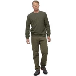 Norrona Sweatshirt - Crew Neck Unisex - Olive Night -Norrona norrona crew neck unisex longsleeve olive night 3 1024881