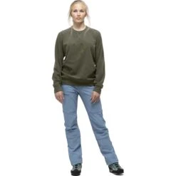 Norrona Sweatshirt - Crew Neck Unisex - Olive Night -Norrona norrona crew neck unisex longsleeve olive night 5 1024883
