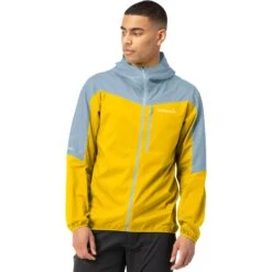 Norrona Veste Homme - Falketind Aero60 Hood - Sulphur/Blue Fog