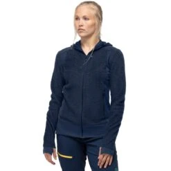 Norrona Veste Femme - Falketind Alpha120 Zip Hood - Indigo Night