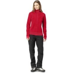 Norrona Veste Femme - Falketind Alpha120 Zip Hood - Jester Red -Norrona norrona falketind alpha120 zip hood women jester red 2 1460613