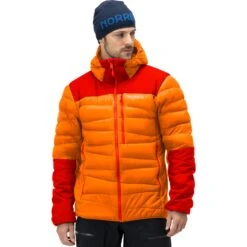 Norrona Doudoune Homme - Falketind Down750 Hood - Orange Popsicle/Arednalin