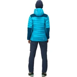 Norrona Doudoune Femme - Falketind Down750 Hood - Aquarius/Mykonos Blue -Norrona norrona falketind down750 hood jacket women aquarius mykonos blue 5 1517593