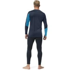 Norrona T-Shirt Manches Longues Homme - Falketind Equaliser Merino Round Neck - Hawaiian Surf/Indigo Night -Norrona norrona falketind equaliser merino round neck men hawaiian surf indigo night 3 1460978