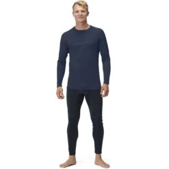 Norrona T-Shirt Manches Longues Homme - Falketind Equaliser Merino Round Neck - Indigo Night -Norrona norrona falketind equaliser merino round neck men indigo night 2 1460983