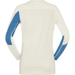 Norrona T-Shirt Manches Longues Femme - Falketind Equaliser Merino Round Neck - Hawaiian Surf/Snowdrop -Norrona norrona falketind equaliser merino round neck shirt women hawaiian surf snowdrop 3 1517605