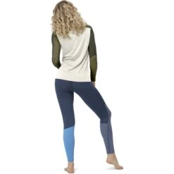 Norrona T-Shirt Manches Longues Femme - Falketind Equaliser Merino Round Neck - Olive Drab/Olive Night -Norrona norrona falketind equaliser merino round neck women olive drab olive night 4 1253606