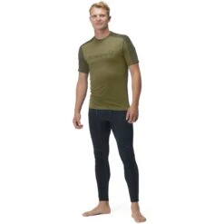 Norrona T-Shirt Homme - Falketind Equaliser Merino - Olive Drab/Olive Night -Norrona norrona falketind equaliser merino t shirt men olive drab olive night model 1 1399445