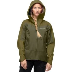 Norrona Veste Femme - Falketind Gore-Tex - Olive Drab/Olive Night