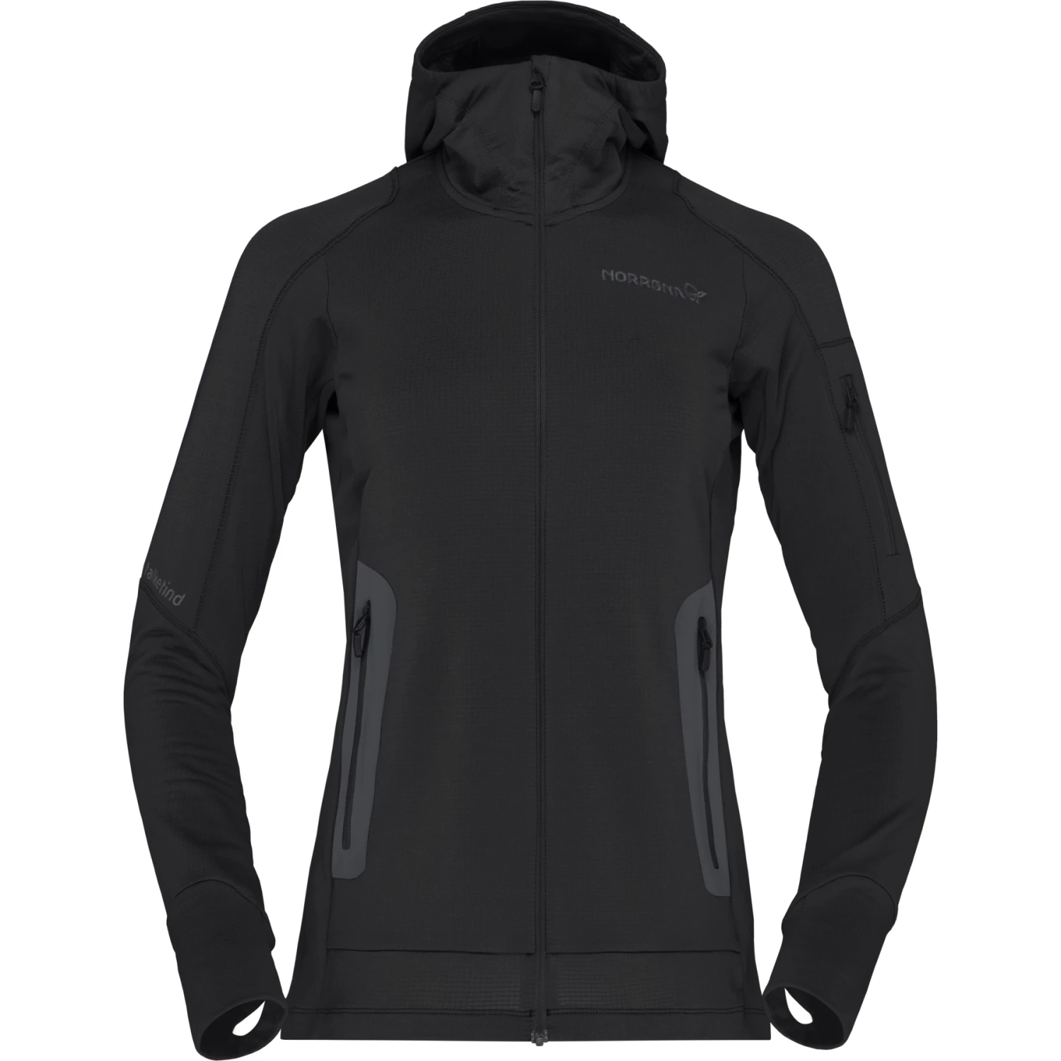 Norrona Veste Femme - Falketind Power Grid Hood - Caviar 2 Norrona Veste Femme - Falketind Power Grid Hood - Caviar – Image 2