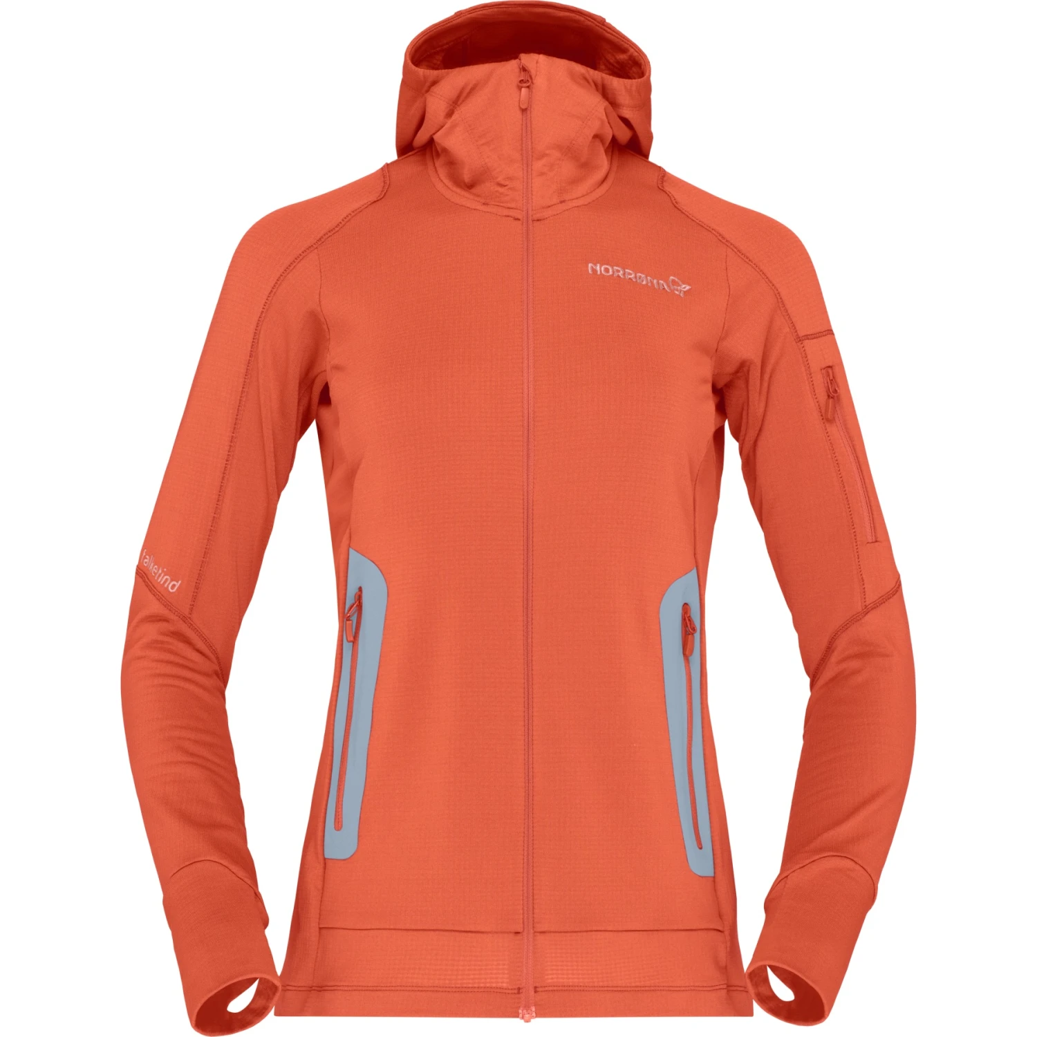 Norrona Veste Femme - Falketind Power Grid Hood - Orange Alert 2 Norrona Veste Femme - Falketind Power Grid Hood - Orange Alert â Image 2