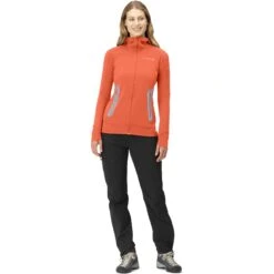Norrona Veste Femme - Falketind Power Grid Hood - Orange Alert 8 Norrona Veste Femme - Falketind Power Grid Hood - Orange Alert -Norrona norrona falketind power grid hood women orange alert model 1 1399537