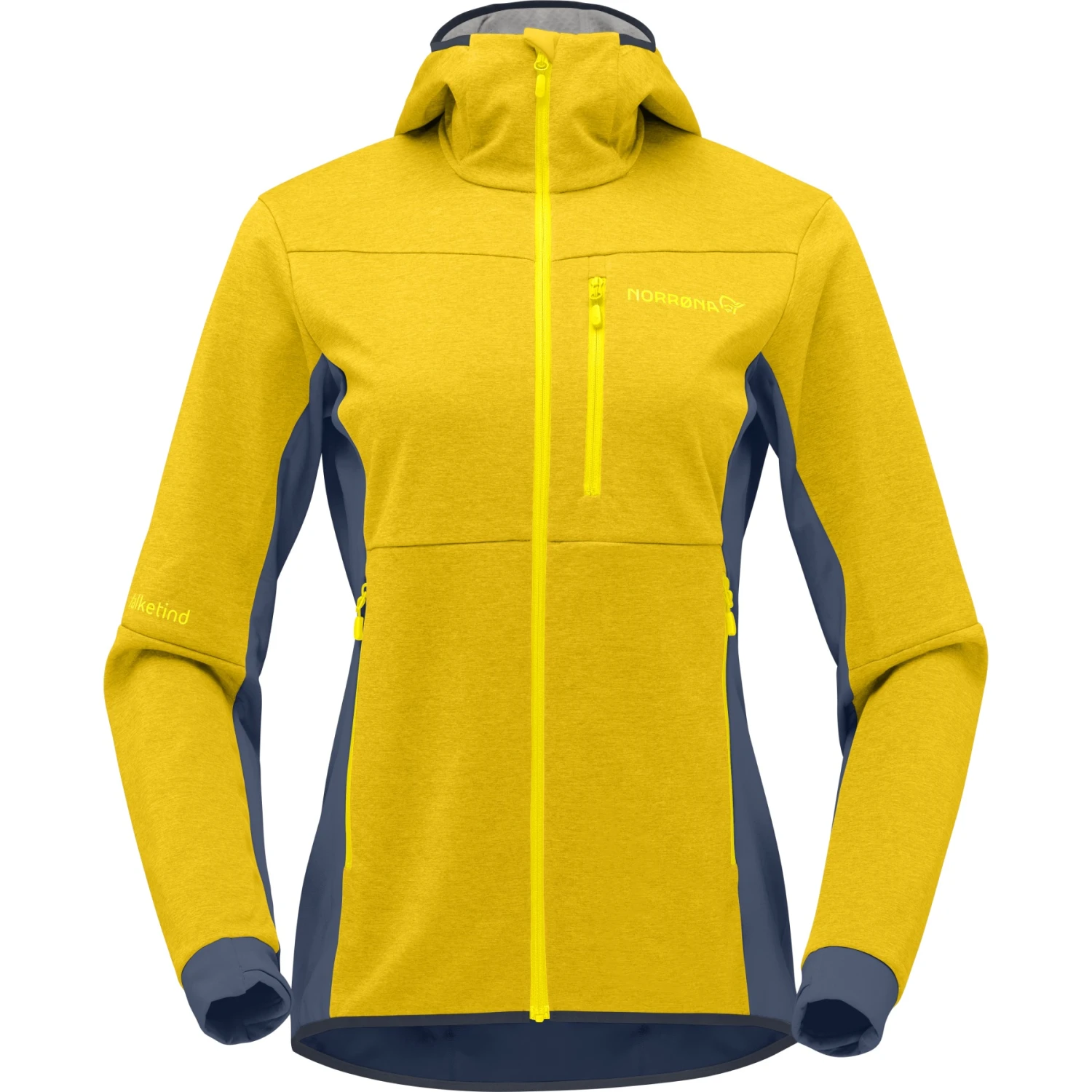 Norrona Veste Femme - Falketind Warm2 Octa Hood - Sulphur 2 Norrona Veste Femme - Falketind Warm2 Octa Hood - Sulphur â Image 2