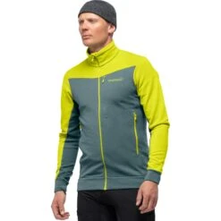 Norrona Veste Homme - Falketind Warmwool2 Stretch - Sulphur Spring/North Atlantic