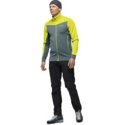Norrona Veste Homme - Falketind Warmwool2 Stretch - Sulphur Spring/North Atlantic -Norrona norrona falketind warmwool2 stretch jacket men sulphur spring north atlantic 2 1560989