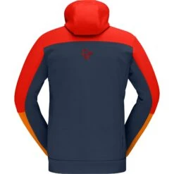 Norrona Veste Homme - Falketind Warmwool2 Stretch Zip Hood - Arednalin/Orange Popsicle -Norrona norrona falketind warmwool2 stretch zip hood jacket men arednalin orange popsicle 2 1025656