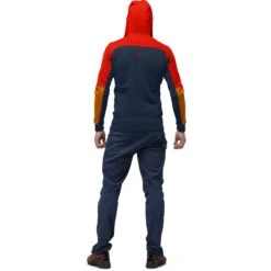 Norrona Veste Homme - Falketind Warmwool2 Stretch Zip Hood - Arednalin/Orange Popsicle -Norrona norrona falketind warmwool2 stretch zip hood jacket men arednalin orange popsicle 3 1560997