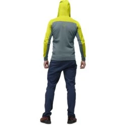 Norrona Veste Homme - Falketind Warmwool2 Stretch Zip Hood - Sulphur Spring/North Atlantic -Norrona norrona falketind warmwool2 stretch zip hood jacket men sulphur spring north atlantic 3 1561001