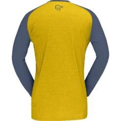 Norrona T-Shirt Manches Longues Homme - Fjørå Equaliser Lightweight - Sulphur/Vintage Indigo -Norrona norrona fjora equaliser lightweight long sleeve shirt men sulphur vintage indigo 2 1342021