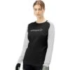 Norrona T-Shirt Manches Longues Femme - Fjørå Equaliser Lightweight - Caviar/Castor Grey