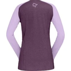 Norrona T-Shirt Manches Longues Femme - Fjørå Equaliser Lightweight - Dark Purple/Violet Tulle -Norrona norrona fjora equaliser lightweight long sleeve shirt women dark purple violet tulle 2 1126760