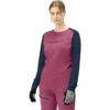 Norrona T-Shirt Manches Longues Femme - Fjørå Equaliser Lightweight - Violet Quartz/Indigo Night