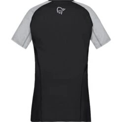 Norrona T-Shirt Femme - Fjørå Equaliser Lightweight - Caviar/Light Grey -Norrona norrona fjora equaliser lightweight t shirt women caviar light grey 2 1342202