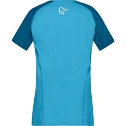 Norrona T-Shirt Femme - Fjørå Equaliser Lightweight - Mykonos Blue/Aquarius -Norrona norrona fjora equaliser lightweight t shirt women mykonos blue aquarius 2 1342211