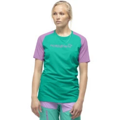Norrona T-Shirt Femme - Fjørå Equaliser Lightweight - Violet Tuille/Arcadia