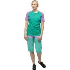 Norrona T-Shirt Femme - Fjørå Equaliser Lightweight - Violet Tuille/Arcadia -Norrona norrona fjora equaliser lightweight t shirt women violet tulle arcadia 3 903517