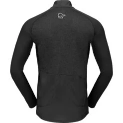 Norrona T-Shirt Manches Longues Homme - Fjørå Equaliser Zip Top - Caviar -Norrona norrona fjora equaliser long sleeve zip top men caviar 2 1255383