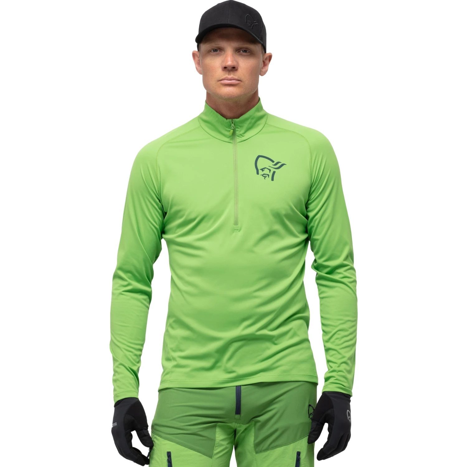 Norrona T-Shirt Manches Longues Homme - Fjørå Equaliser Zip Top - Foliage/Treetop 1 Norrona T-Shirt Manches Longues Homme - Fjørå Equaliser Zip Top - Foliage/Treetop