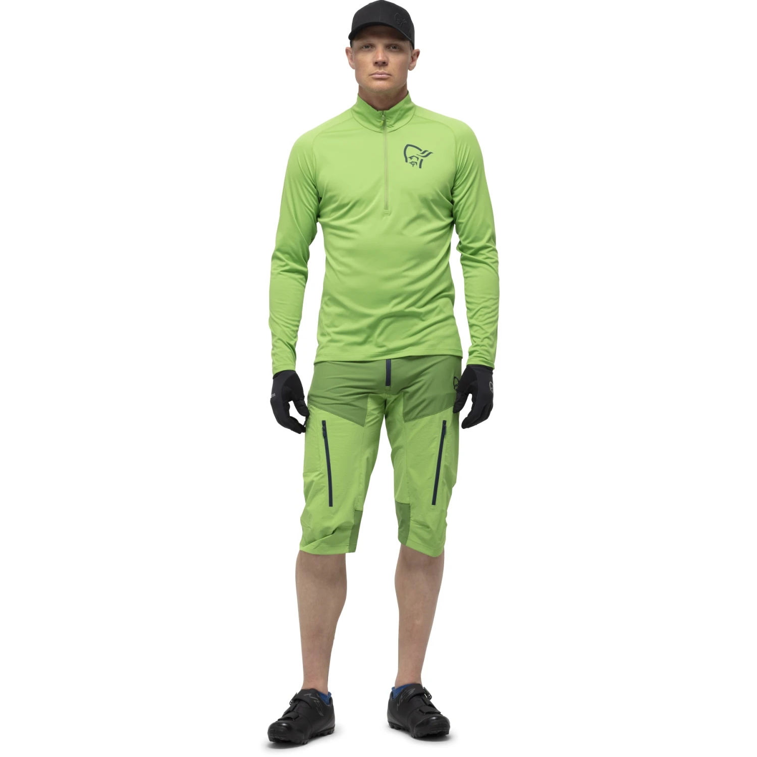 Norrona T-Shirt Manches Longues Homme - Fjørå Equaliser Zip Top - Foliage/Treetop 4 Norrona T-Shirt Manches Longues Homme - Fjørå Equaliser Zip Top - Foliage/Treetop – Image 4