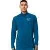 Norrona T-Shirt Manches Longues Homme - Fjørå Equaliser Zip Top - Mykonos Blue/Castor Grey