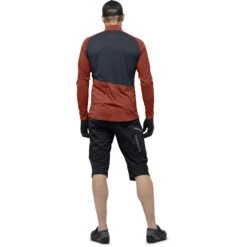 Norrona T-Shirt Manches Longues Homme - Fjørå Equaliser Zip Top - Rooibos Tea/Indigo Night -Norrona norrona fjora equaliser long sleeve zip top men rooibos tea indigo night 4 1255396